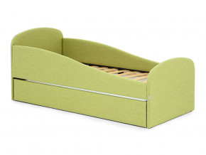 Кровать с ящиком Letmo авокадо (рогожка) в Мегионе - megion.magazinmebel.ru | фото
