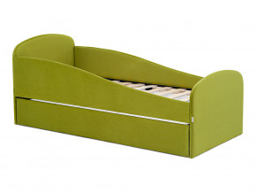 Кровать с ящиком Letmo оливковый (велюр) в Мегионе - megion.magazinmebel.ru | фото