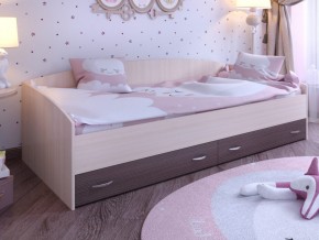 Кровать с выкатными ящиками Дуб молочный-Бодего в Мегионе - megion.magazinmebel.ru | фото