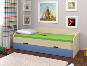 Кровать Соня 2 дуб молочный-голубой в Мегионе - megion.magazinmebel.ru | фото