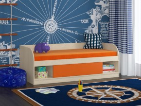 Кровать Соня 4 дуб молочный-оранжевый в Мегионе - megion.magazinmebel.ru | фото