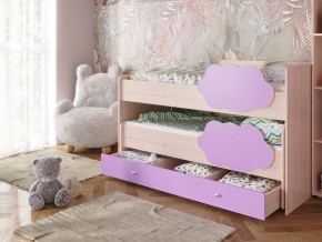Кровать Соник с ящиком млечный дуб-ирис в Мегионе - megion.magazinmebel.ru | фото - изображение 1