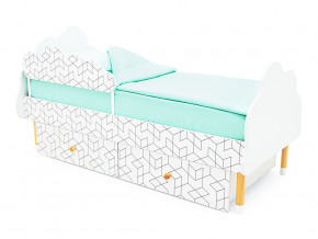 Кровать Stumpa Облако бортик и ящики рисунок Кубики в Мегионе - megion.magazinmebel.ru | фото