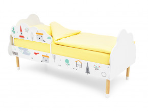 Кровать Stumpa Облако с бортиком рисунок Шале в Мегионе - megion.magazinmebel.ru | фото