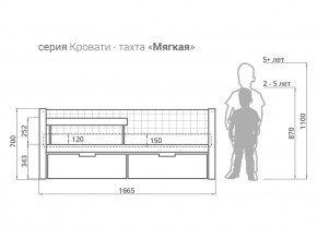 Кровать-тахта мягкая Svogen с ящиками и бортиком бежево-белый в Мегионе - megion.magazinmebel.ru | фото - изображение 2