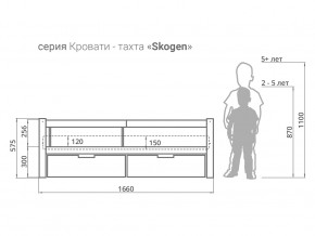 Кровать-тахта Svogen с ящиками и бортиком натура без покрытия в Мегионе - megion.magazinmebel.ru | фото - изображение 3