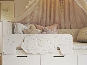 Кровать Юниор-4 800х1800 Шарли Белый в Мегионе - megion.magazinmebel.ru | фото - изображение 2