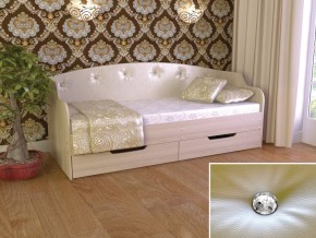 Кровать Юниор Тип 2 шимо светлый/белый перламутр 800х1600 в Мегионе - megion.magazinmebel.ru | фото