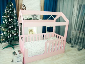 Кроватка-Домик без ящика розовая в Мегионе - megion.magazinmebel.ru | фото