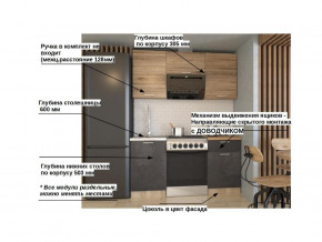 Кухонный гарнитур арт 13 Лофт 1600 мм в Мегионе - megion.magazinmebel.ru | фото - изображение 2