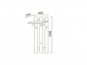 ПР-13 Вешалка в Мегионе - megion.magazinmebel.ru | фото