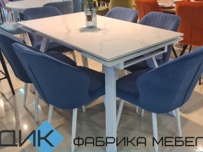 Стол SKL 140 керамика белый мрамор/подстолье белое в Мегионе - megion.magazinmebel.ru | фото - изображение 2