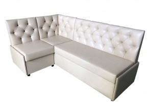 Угловой диван Призма со стяжками белый со спальным местом в Мегионе - megion.magazinmebel.ru | фото - изображение 1
