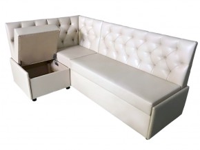 Угловой диван Призма со стяжками белый со спальным местом в Мегионе - megion.magazinmebel.ru | фото - изображение 2