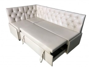 Угловой диван Призма со стяжками белый со спальным местом в Мегионе - megion.magazinmebel.ru | фото - изображение 3